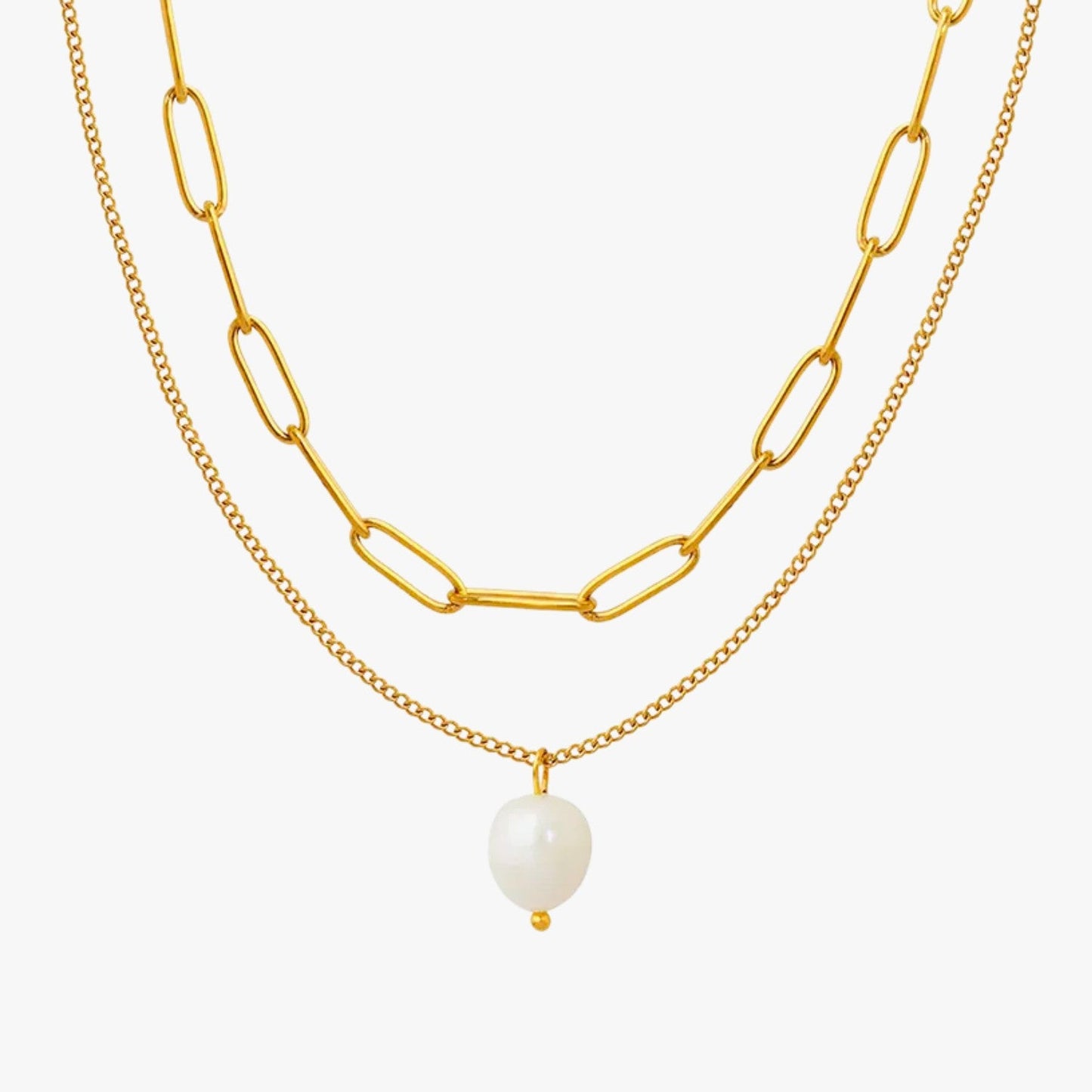 "Isla" Layered Pearl Necklace